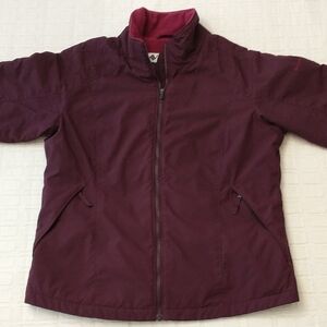 Columbia Fleece Lined‎ Jacket, Purple/Fushia, Women's Size Large, Zipper Pockets